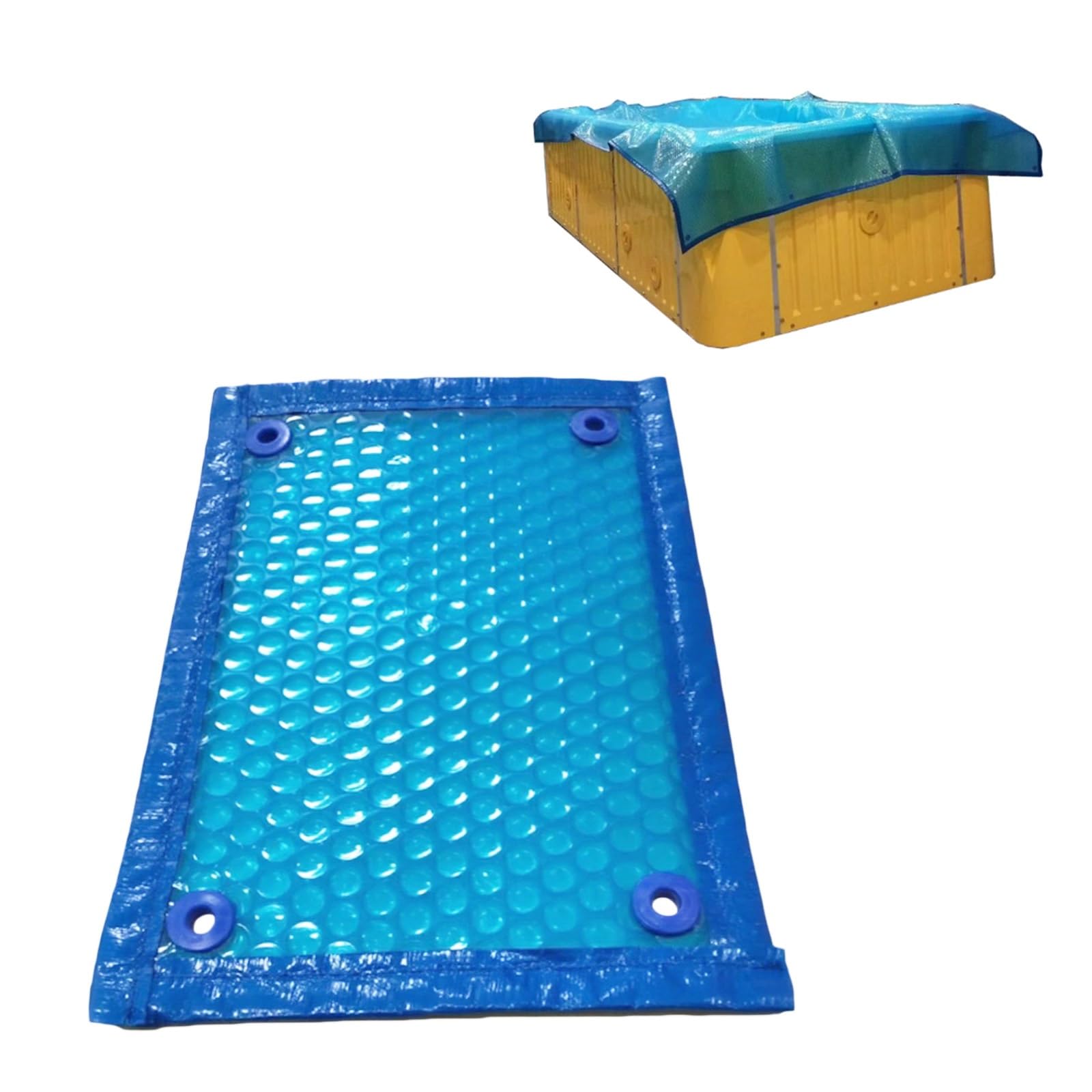 Bâche isolante pour piscine bleue de 5.5x2.5m avec ajustement universel