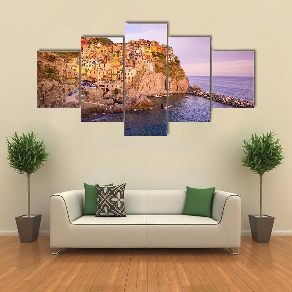 Impression sur toile 5 parties Cinque Terre tableau déco murale salon - 7