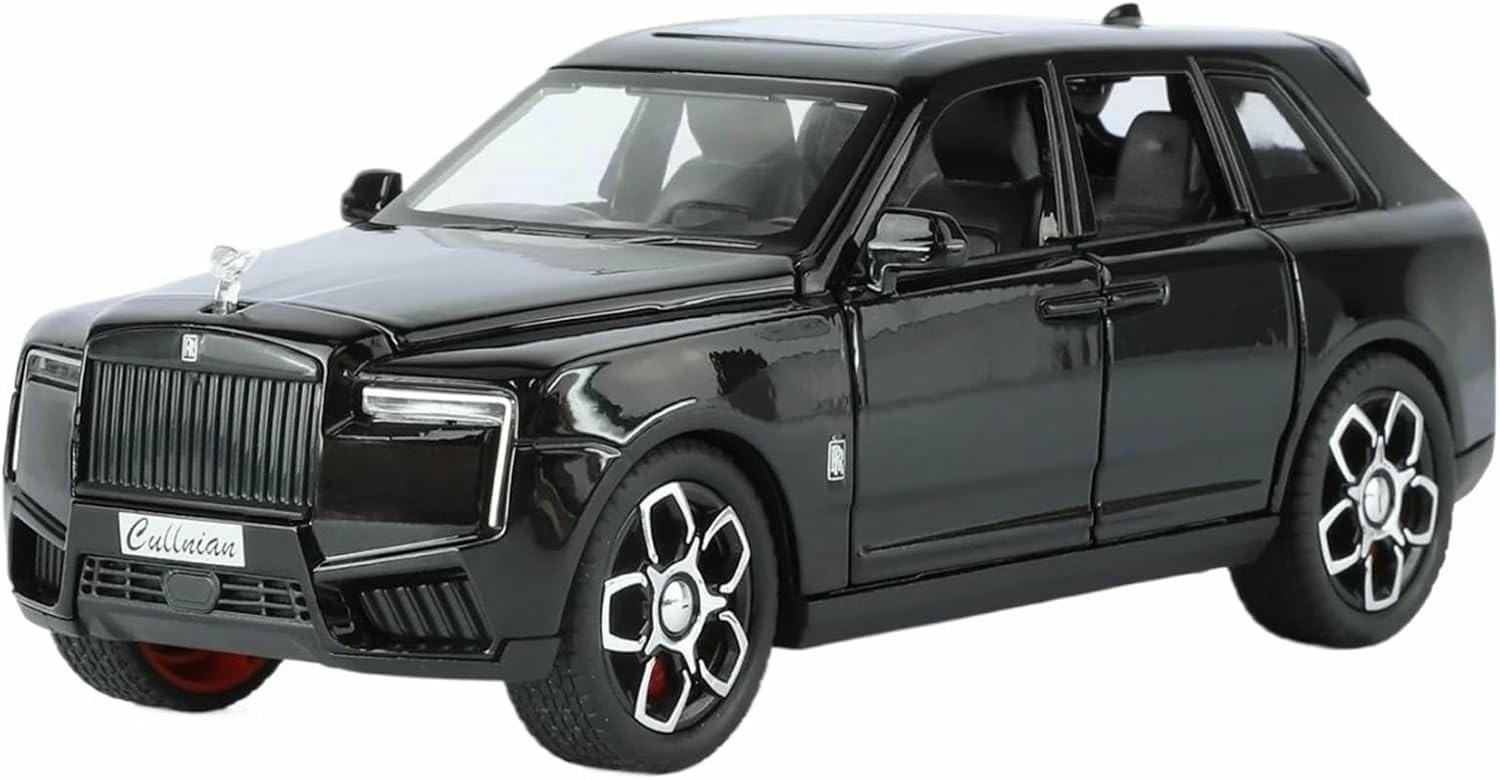 Deaver Black Diecast 1: 32 For Rolls-Royce For Cullinan Scale Alloy Car Models Realistic Pre-Built Finished Vehicle Model Display(Black)