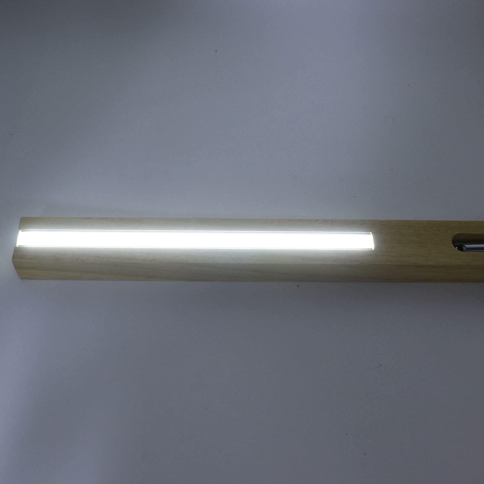 FTVOGUE Drewniana Lampka Clip LED, 3 Kolory, Płynna Regulacja ściemniania