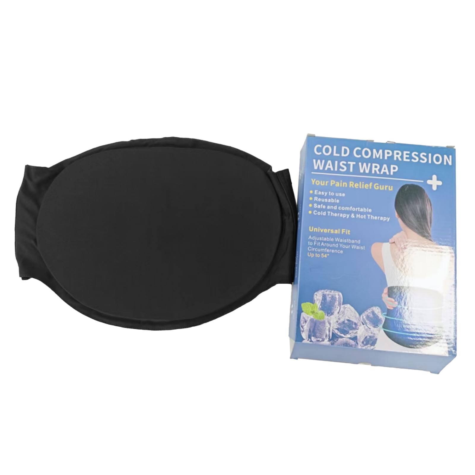 Compresa de gel fría y caliente para cintura lumbar y dolor de espalda