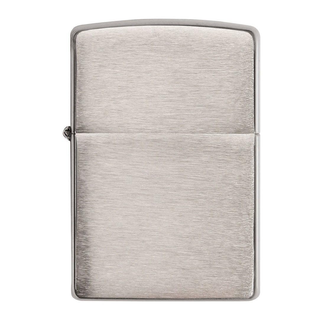 Zippo Armor® Brushed Chrome Windproof Lighter – Extra Thick Case, Engravable Satin Finish, (Bis Certified)