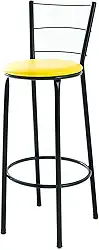 Kit 2 Banquetas 3 Arames Para Cozinha, Balcões e Áreas Externas (Amarelo)