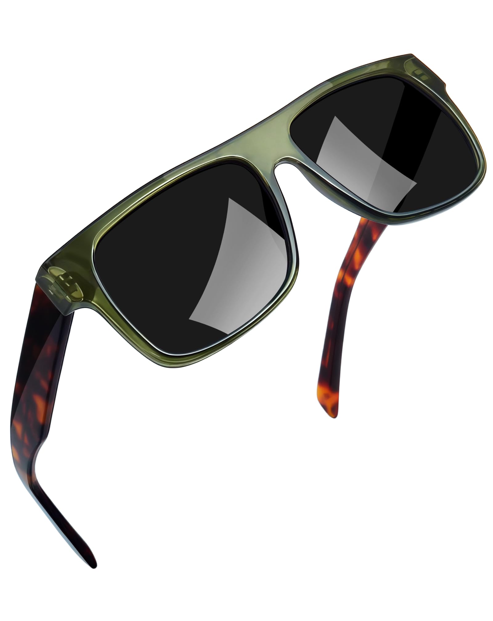 Joopin Acetato Gafas de Sol Hombre Polarizadas Cuadradas Rectangulares Marco TR90 Estilo Clásico de Moda Protección UV400