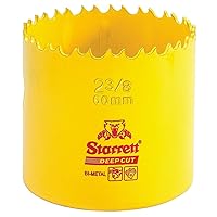 Vista 54 de Starrett HSS BI-Metal, Sierra perforadora de corte profundo con eje, 3/4 pulg - 19 mm diámetro