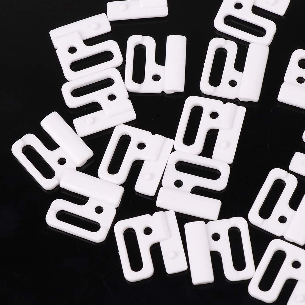 Lot De 10 Fermoirs En Plastique Pour Soutien-gorge Et Maillot De Bain - Noir, Blanc, Transparent, à Coudre - Pour DIY, Réparation