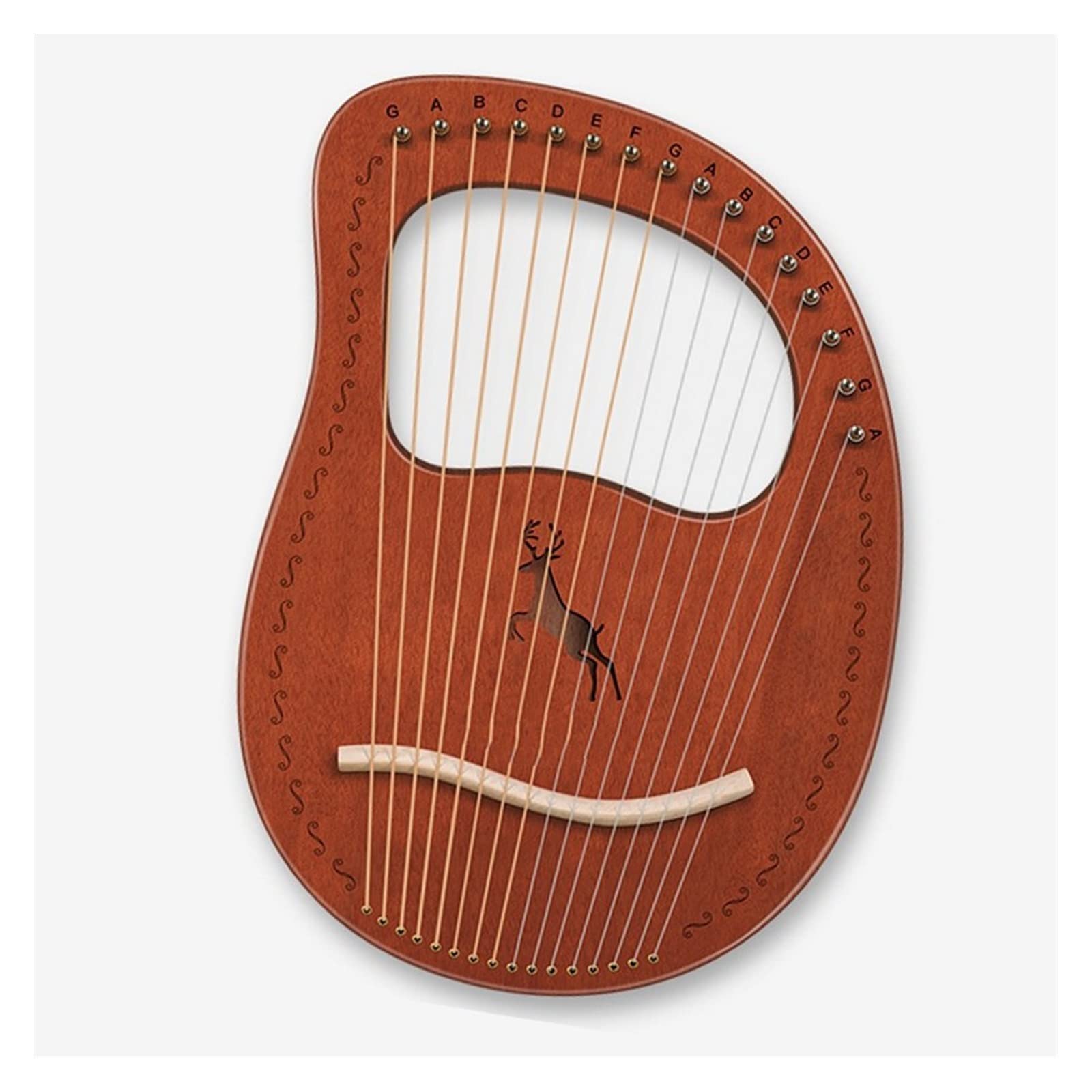 Arpa a 16 Toni Lira Strumento a Corde Lira Portatile for Principianti Amanti degli Strumenti Musicali Lira? Arpa for Principianti (Color : 2)