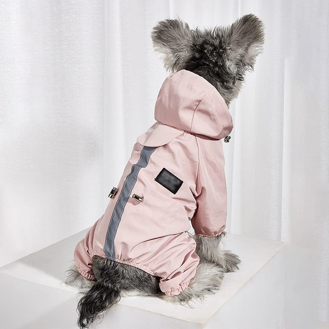 Hooded Dog Raincoat Dog Poncho Rain Cape Sun-Proof Waterproof Full Body Raincoat Dog Jacket for Small & Medium Dogs Spring Summer Pet Costume