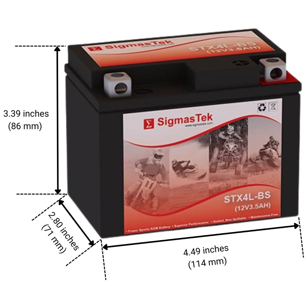 MPI10000L バッテリーモニター 赤 Amazon.com: Mighty Max Battery YTX9-BS Replaces Honda ATV TRX300EX