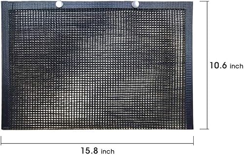Miniatura 2 de sorkwo Bolsa de malla grande para barbacoa, bolsa antiadherente para hornear a la parrilla, resistente al calor, reutilizable, fácil de limpiar,