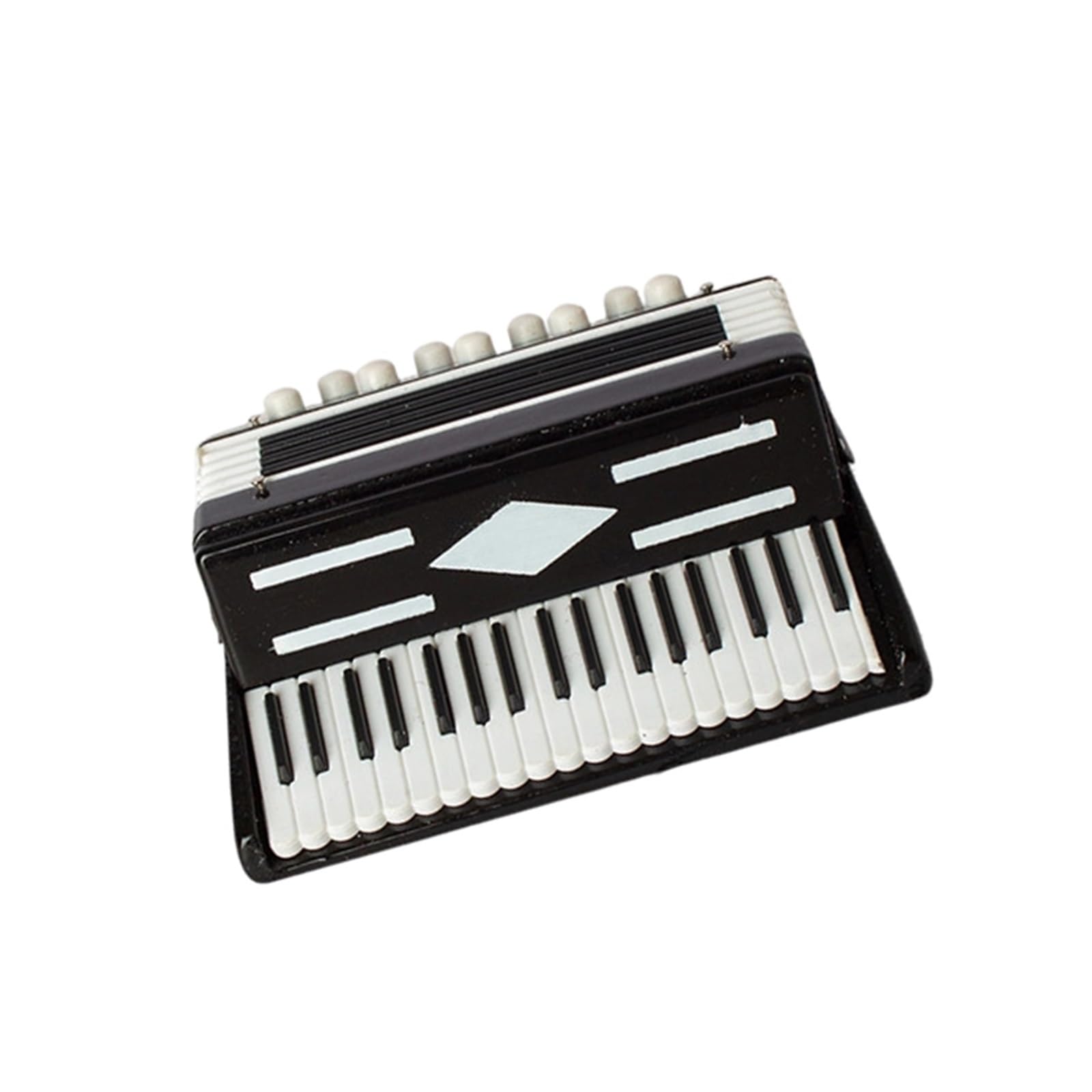 ZXFJYUIP Miniature Accordion Model Musical Instrument Ornament For Home Decoration(Bk,7 * 6CM)