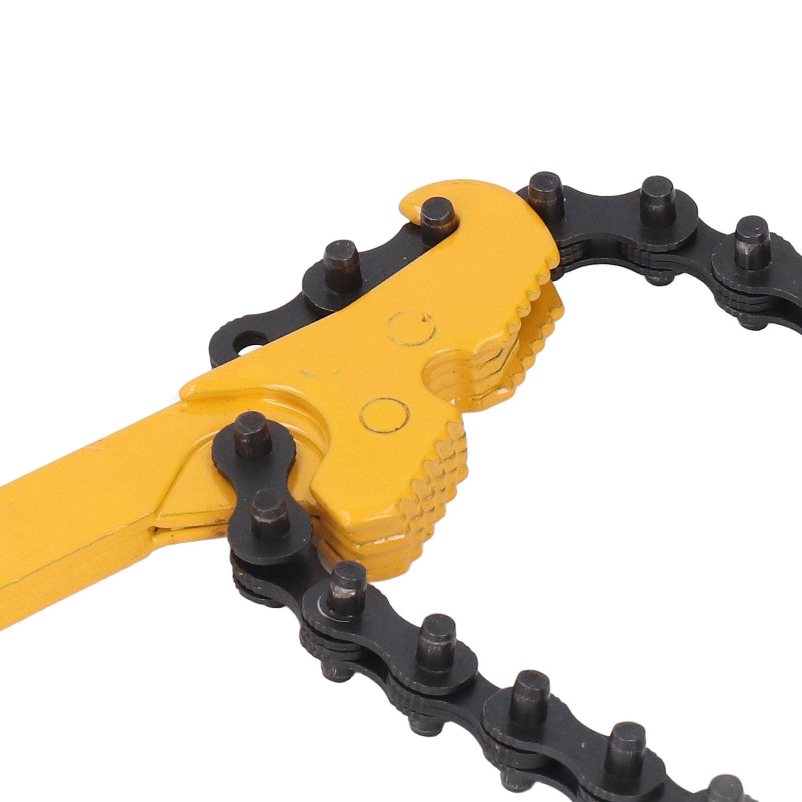 ViaGasaFamido Chiave a Catena Regolabile per Carichi Pesanti, Catena Lunga 460 Mm per Tubi e Filtri Fino a 120 Mm, Acciaio Legato, Idraulici, Impugnatura Arancione Brillante, Ampia Gamma di