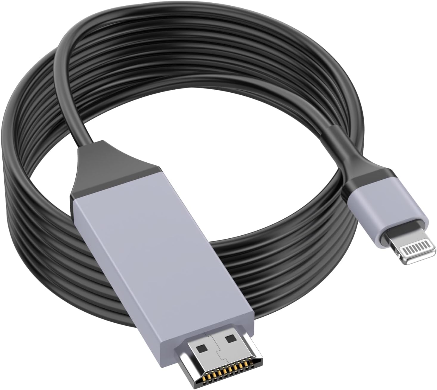 Photo 1 of [Apple MFi Certified] Lightning to HDMI Cable Adapter for iPhone,1080P Lightning to HDMI Digital AV Adapter HDTV Cord Compatible with iPhone 14 13 12 11 Pro Max XS XR X 8 to TV Projector Monitor