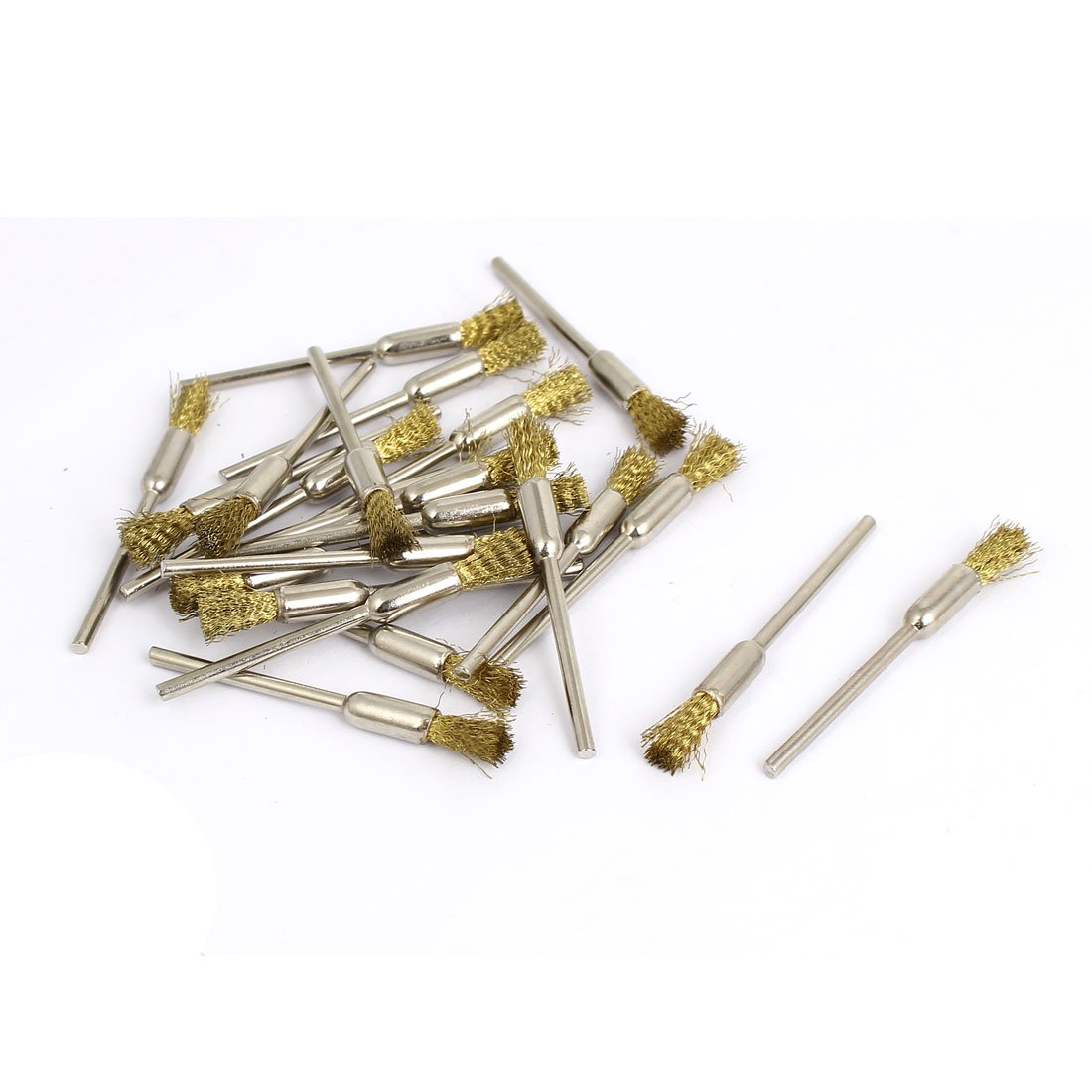 Aexit 2.3mm Shank Wire Wheels & Brushes Wire Wheel Cup Brushes 23 Pcs for Rotary Drill Wheel Power Brus Tool Polishing