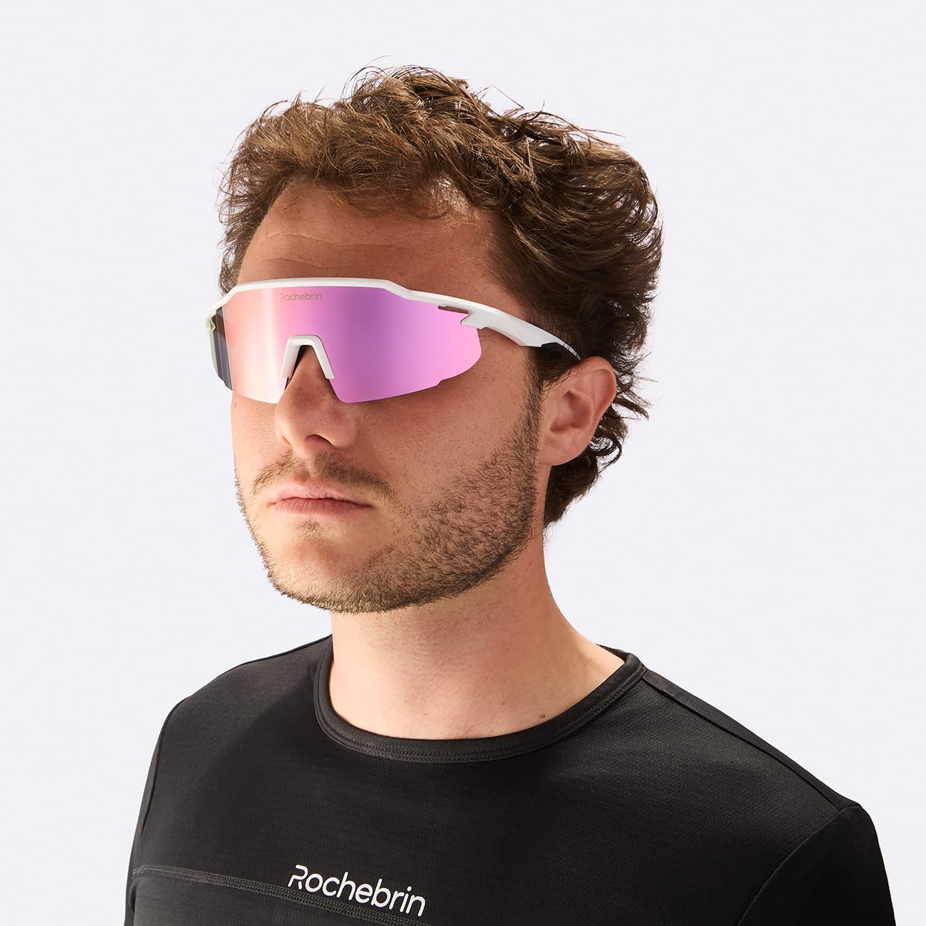 Fitrax Lunettes de Soleil Sport Homme Femme - Protection UV400 Catégorie 3 - Ultra Légères 23g - Verres Polycarbonate flexibles - Idéal Cyclisme, Running, VTT - Antidérapantes
