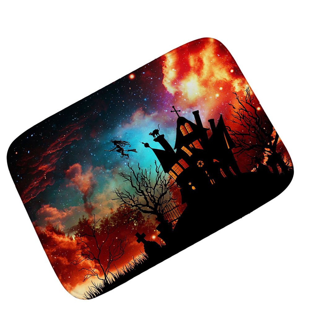 Tapis de porte Halloween sanglant paillasson entrée extérieure multi-taille