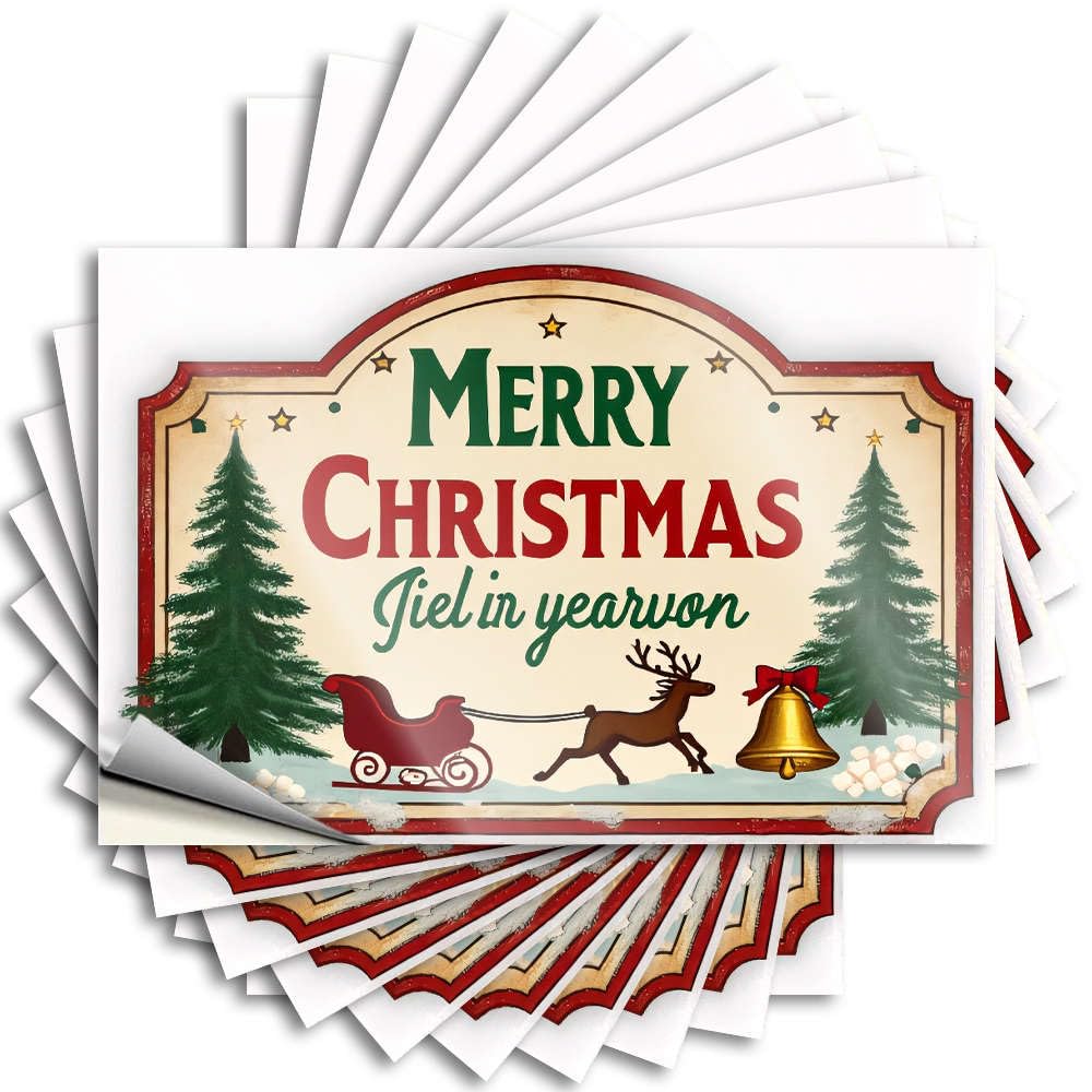 Funny Bar Decor Bumper Quote | Merry Christmas! Feminist Durable Vinyl Sticker Easy Apply for Halloween(8X12CM)