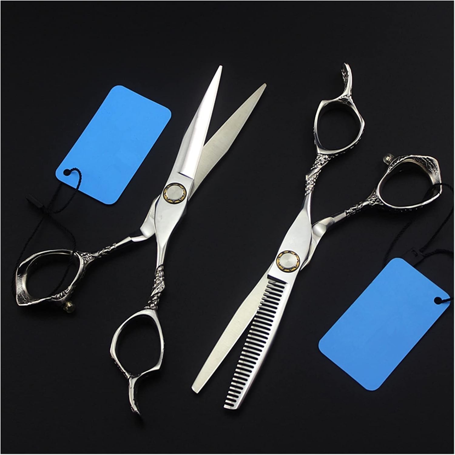 for Hair Cutting 6 Inch Bearing Flower Handle Hairdressing Haircut Thinning Haircut Flat Cut Hairdresser's Hair Cutting Kit