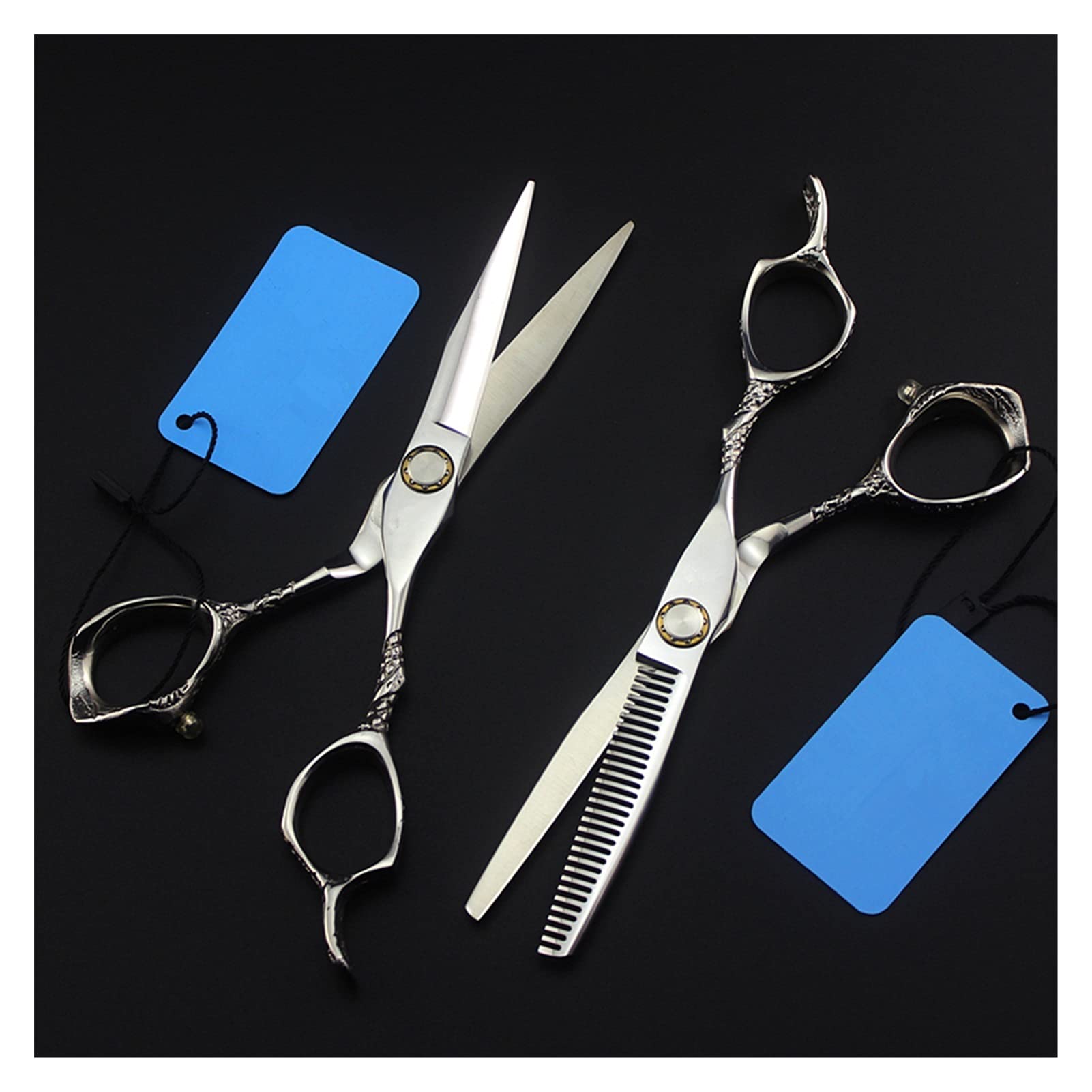 Tijeras de Corte de Pelo con Mango de Flor de 6 Pulgadas, Tijeras para Cortar el Pelo, Tijeras de Corte Plano, Tijeras de peluquería, Tijeras para Cortar el Cabello
