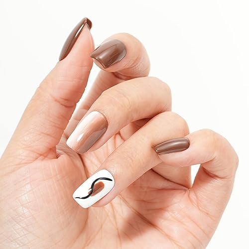 Miniatura 5 de MAYCHAO Esmalte de uñas de gel marrón de 0.5 fl oz, 1 unidad de esmalte de gel marrón que se absorbe con luz UV LED, arte de uñas para