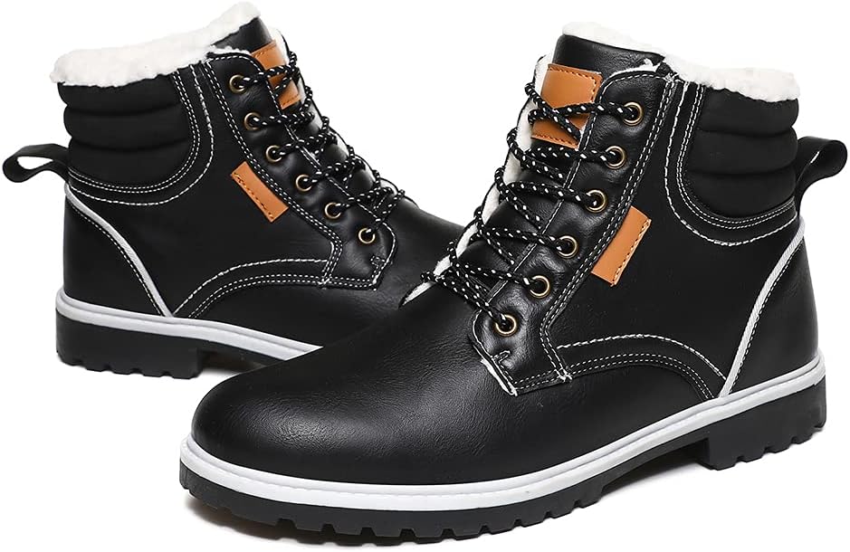 Lightweight Winter Hiking Boots Ankle Snow Warm Hiker Shoes Fur Lining Shoes Mens Womens Non Slip Soft Lined Outdoor Sneakers Camping Backpacking Hunting Ski Work Shoes