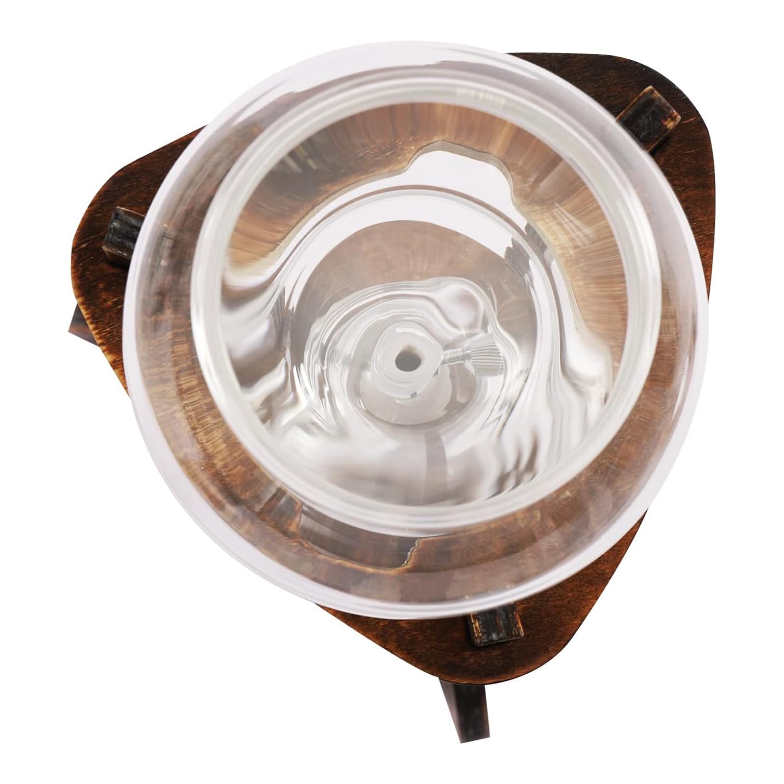 Kawiarka Przelewowa Do Kawy Mrożonej Cold Brew, Ręczny Ekspres Do Kawy Na 6–8 Filiżanek Z Regulowanym Zaworem, Solidna Drewniana Rama, Gęsty Filtr, Szkło Borokrzemianowe Do Użytku Domowego