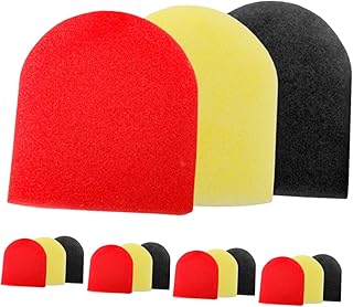 PartyKindom 15 Pçs Capa De Microfone Esponja Capas De Microfone Protetor De Microfone Anc Fones De Ouvido Filtro De Esponja De Microfone De Mão Capas De Microfone Descartáveis Capa De