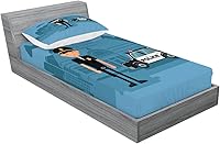 Vista 158 de Lunarable Grey Fitted Sheet & Pillow Sham Set, Pattern with Random Footprints Paw Traces Pet Legs Friendly Cats and Dogs, Decorative Printed 3 Piece