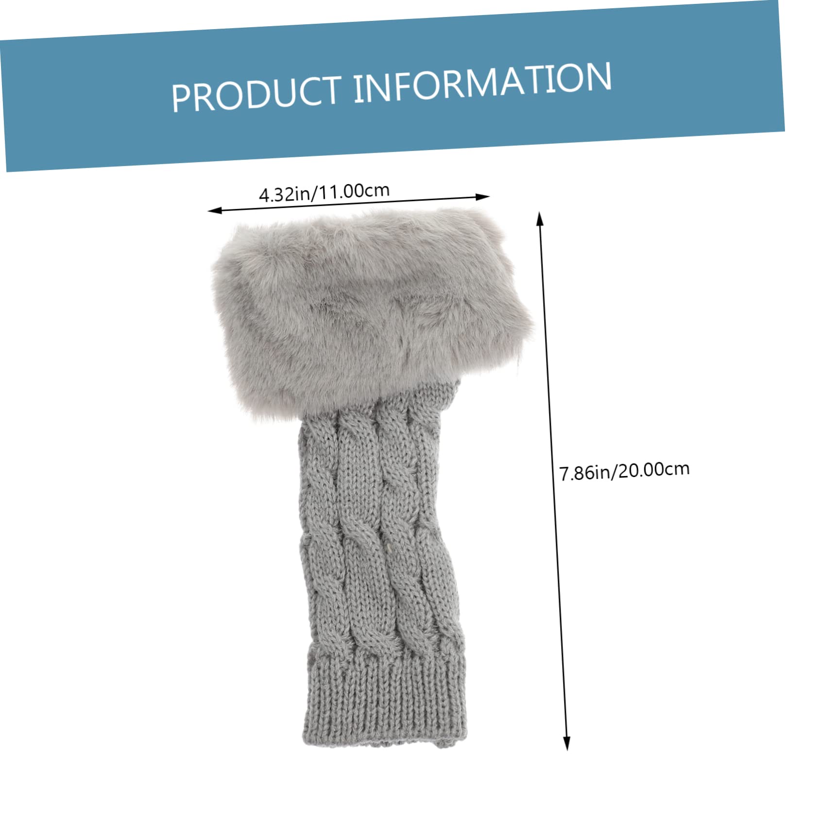 Didiseaon Warm Half-finger Gloves for Men Knit Open Finger Sleeves Winter Arm Warmers