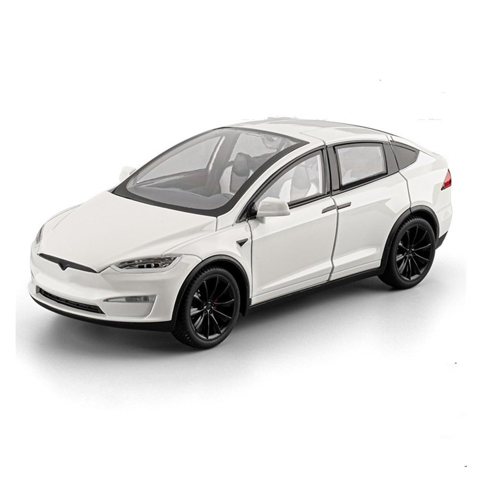 UIFCOG Die Cast Collectible Car Model 1:24 For Tesla For Model X Alloy Die Casting Model Car Ornaments(White)