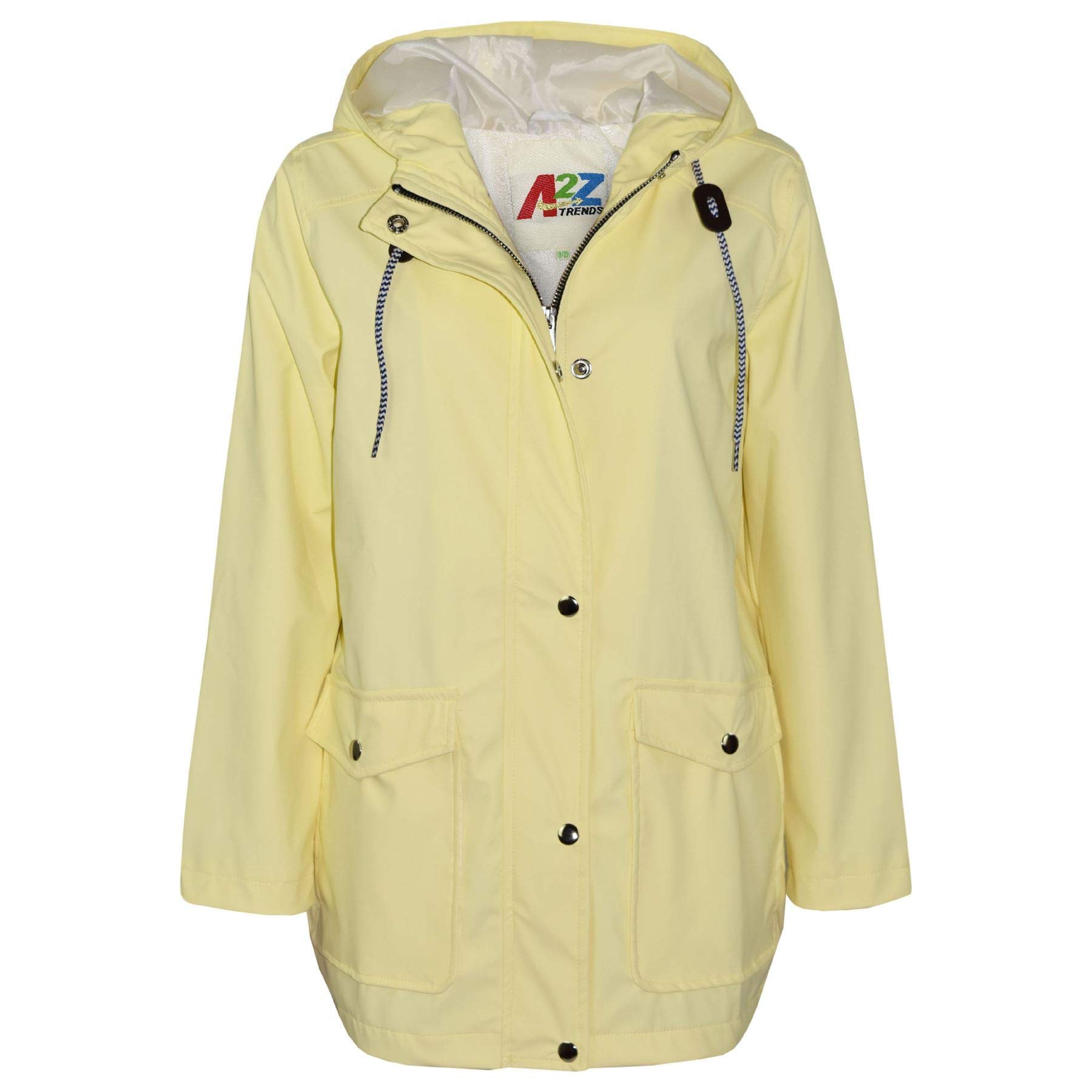 A2z 4 Kids Girls Lemon Pu Raincoat Jacket Windbreaker Waterproof Parka Hooded Boys Age 5-13 Years