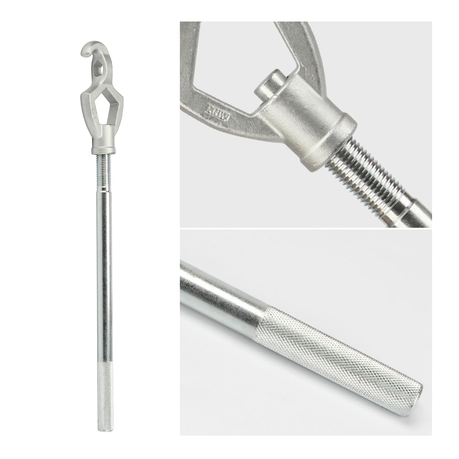Llave de hidrante ajustable resistente, se adapta a tamaños de cabeza de perno de 1-1/2 a 3 pulgadas, apretar tuercas de fuego, apretar tuberías de agua de fuego, diseñada para aflojar tapas y