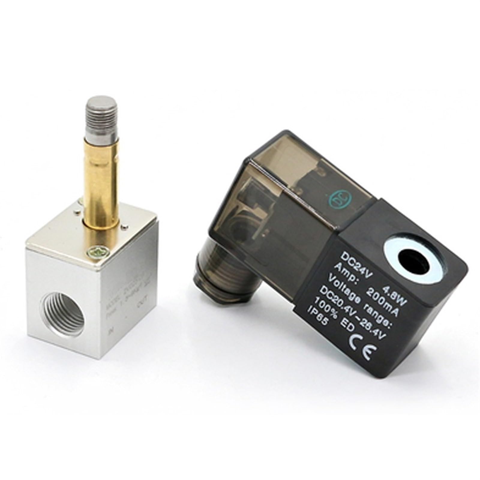 Zawory elektromagnetyczne powietrza 2V025-08, 2 pozycje, 2 porty, 1/4" lub 1/8", normalnie zamknięty pneumatyczny zawór elektromagnetyczny, DC 12V 24V 110V 220 V (2v025-08,DC24V)