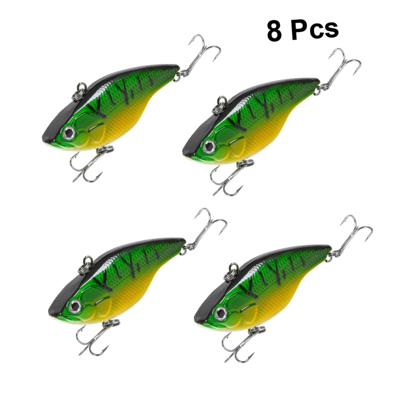 TOYANDONA 3 Sätze Vibrieren Köder Barsch Köder Mini-angelköder Schwimmende Angelköder Künstliche Angelköder Grün 8 Stücke * 3