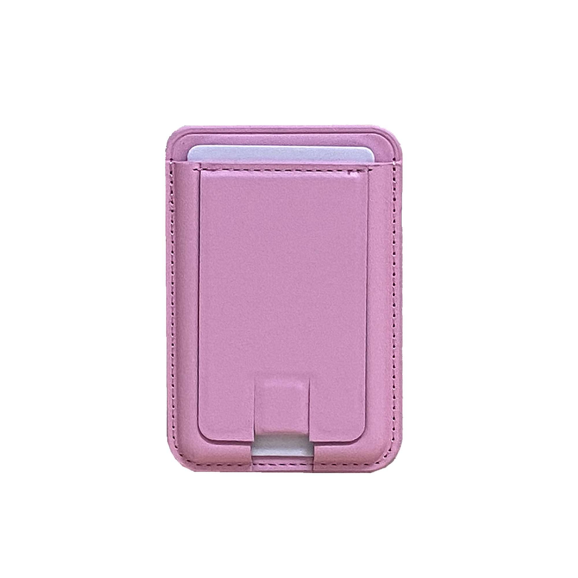 Tahamus Stand Magnetic Wallet Card Holder with MagSafe Walet for Apple iPhone 14 Pro Max/14 Plus/14 Pro/14/13 Pro Max/13 Pro/13/12 Pro Max/12/12 Pro, (Pink)