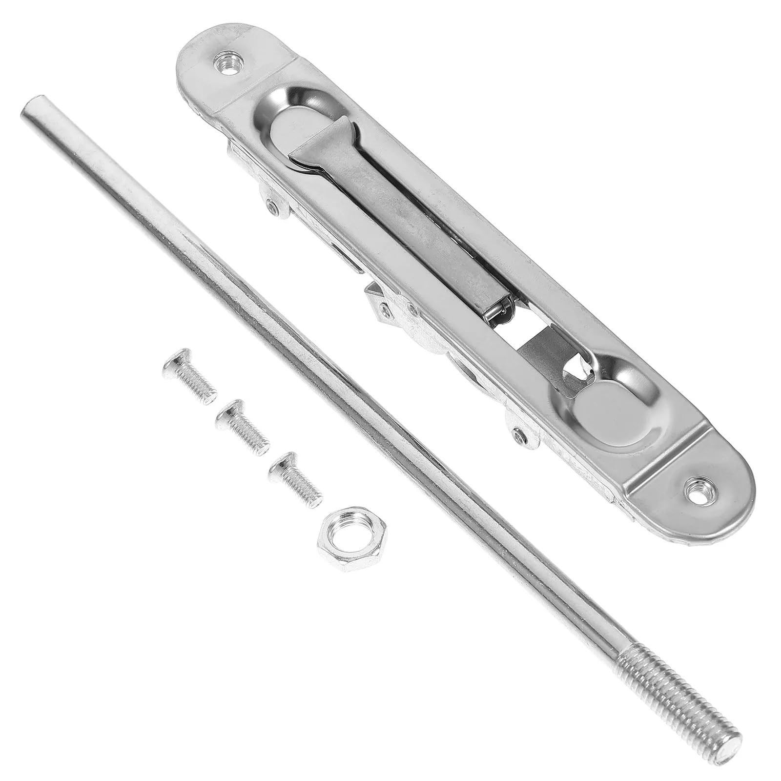 Ayztantine One Color Door Flush Bolt Latch Lock Concealed Door 1Set Anti-Theft Door Bolt Lock Stainless Steel Double Flush Latch Extended Sliding Security For Wood For Bedroom, Bathroom