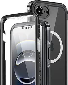 Avizar Étui pour iPhone 16e Clapet Porte-carte Magnétique Noir - Coque téléphone