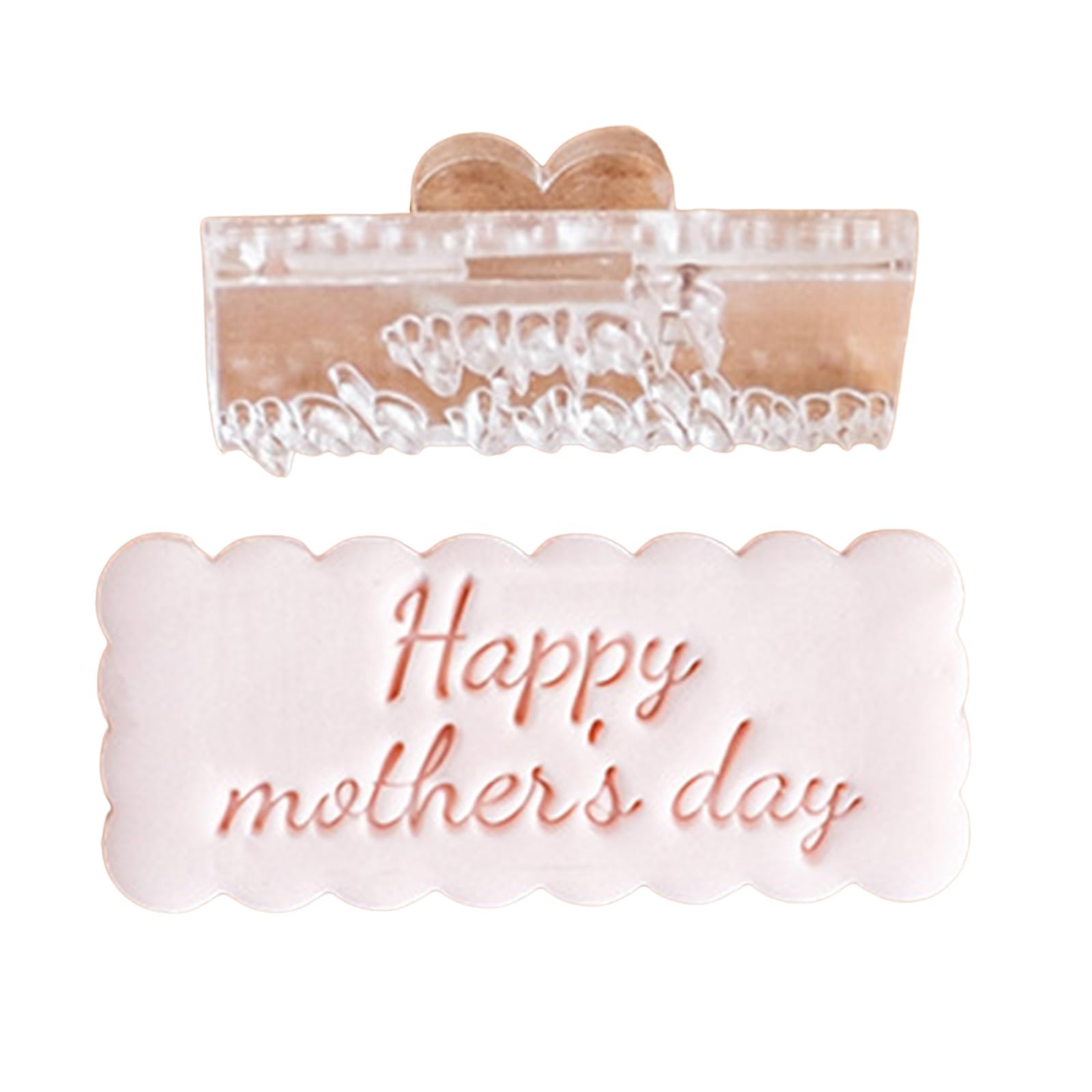 Elnwnnkc Day Cookie Stamp Molds Effective Mother ' s Day Cookie Fondant Cutter Functional Biscuits Baking Stamp
