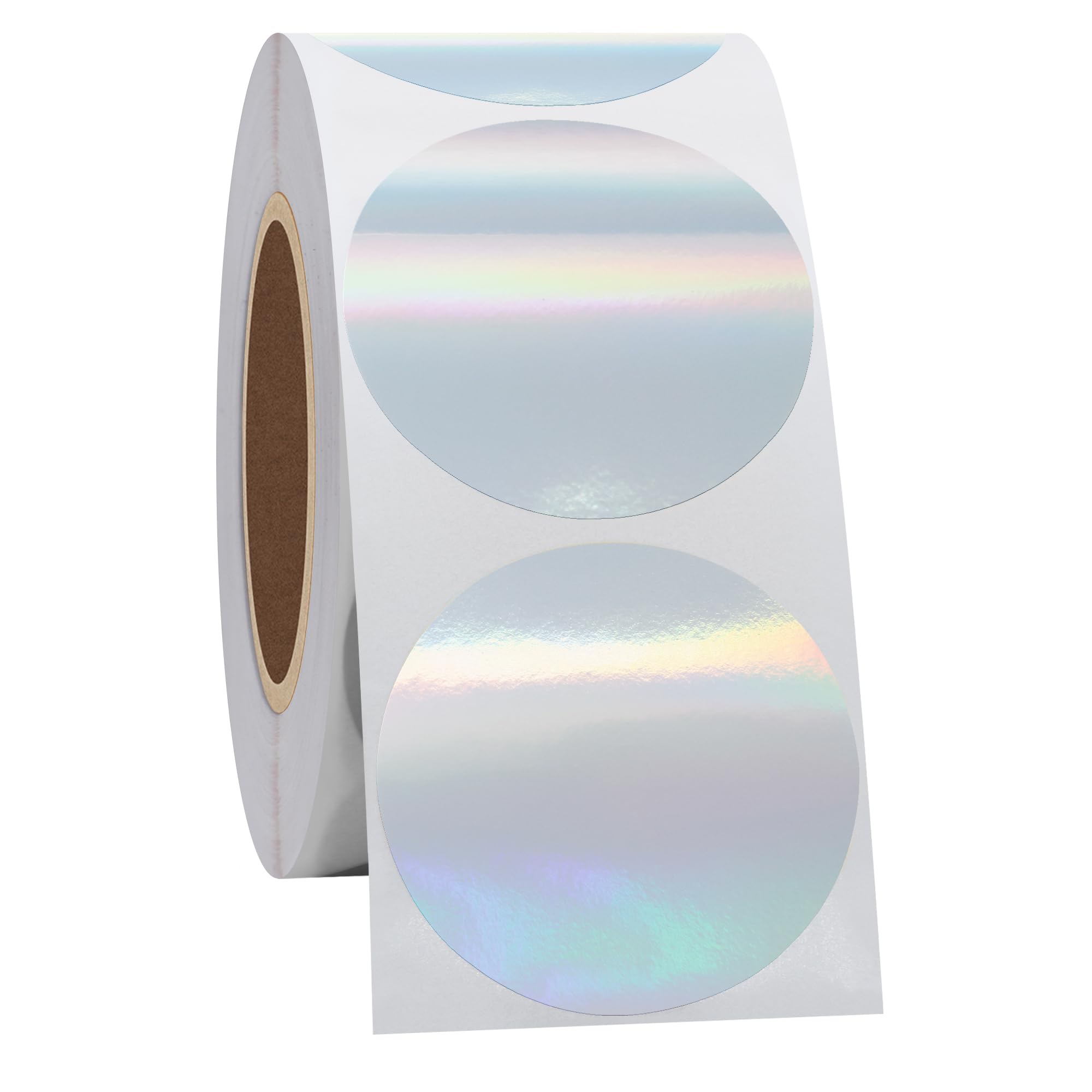 Hycodest Thermal Label 1.5 inch Laser Film Circle Sticker Direct Thermal Labels Self-Adhesive Thermal Paper Roll 500 pcs, 1.5 inch