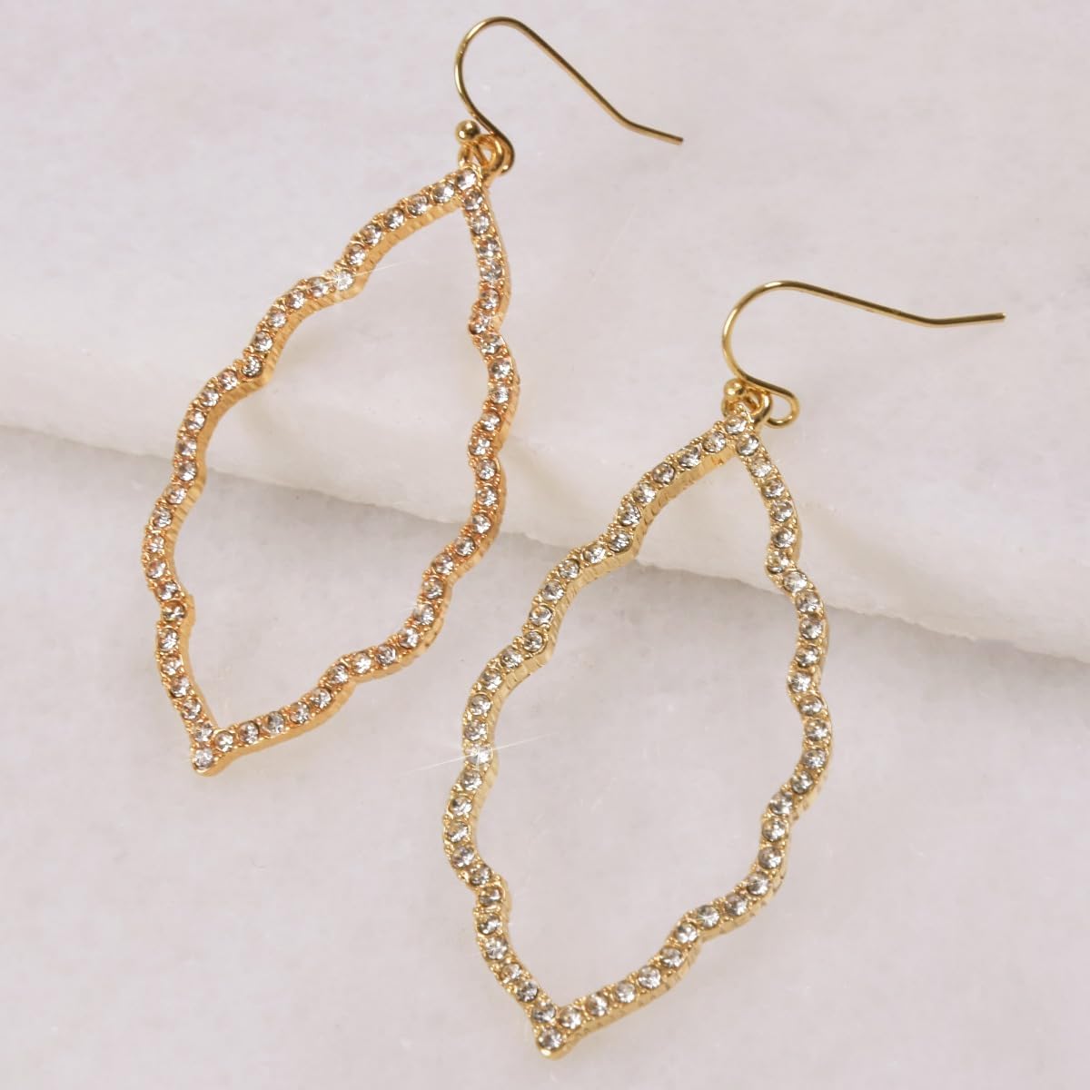 Simulated Diamond Dangle Earrings for Women - Cubic Zirconia Crystal Long Dangling Earrings - Hypoallergenic and Safe for Sensitive Ears - Image 3