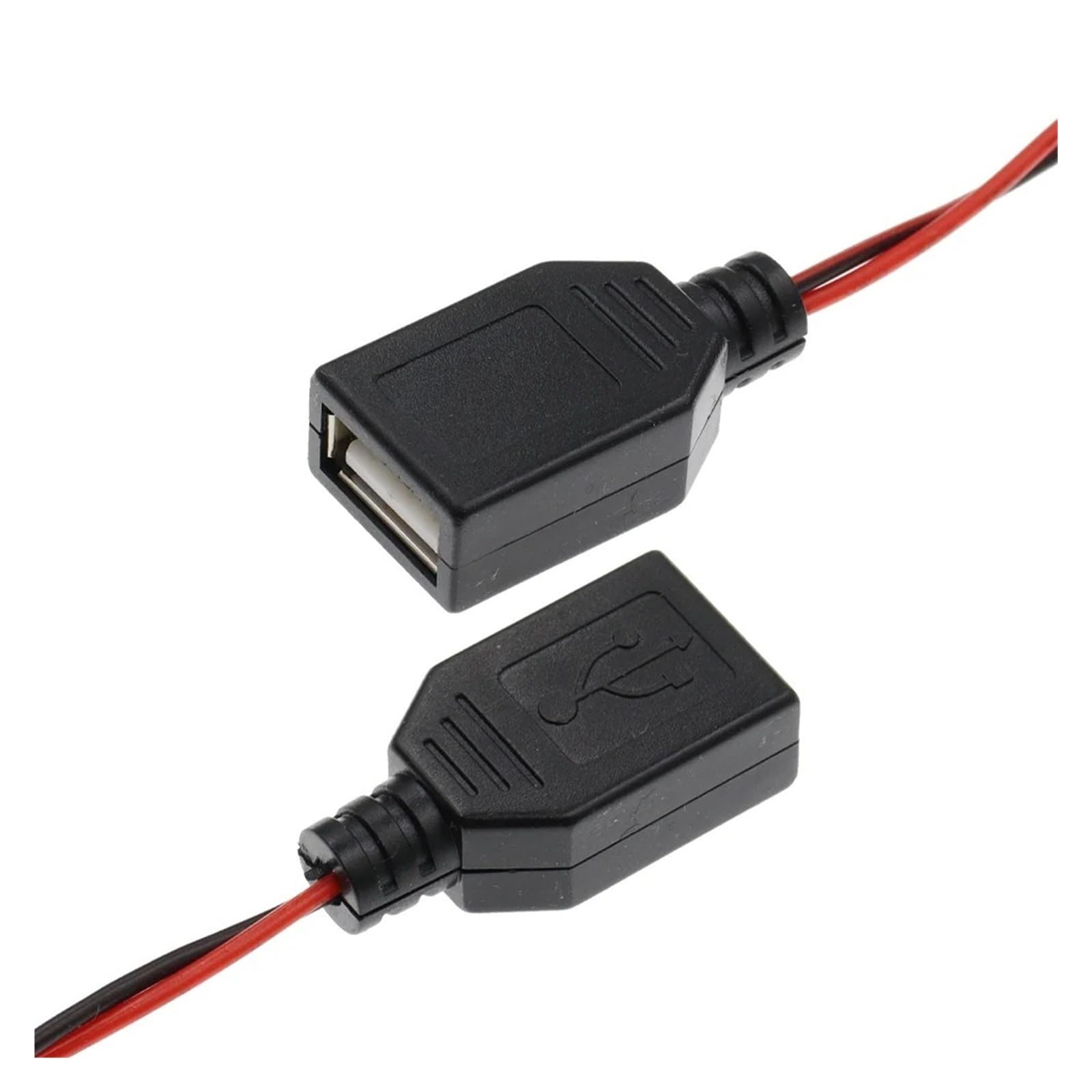 60 cm USB to Crocodile Test Clip Cable Male Female Power Adapter (Female Head)