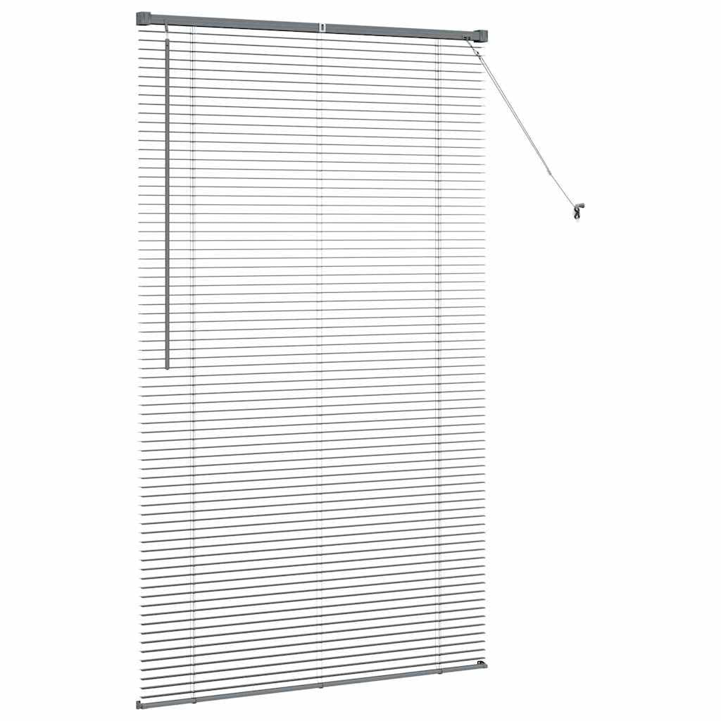 Store Vénitien Aluminium Gris Foncé 175 x 105 cm, Store Horizontal Intérieur pour Fenêtre de Salon, Cuisine et Bureau, Brise-Vue Réglable avec Cordon de Tirage