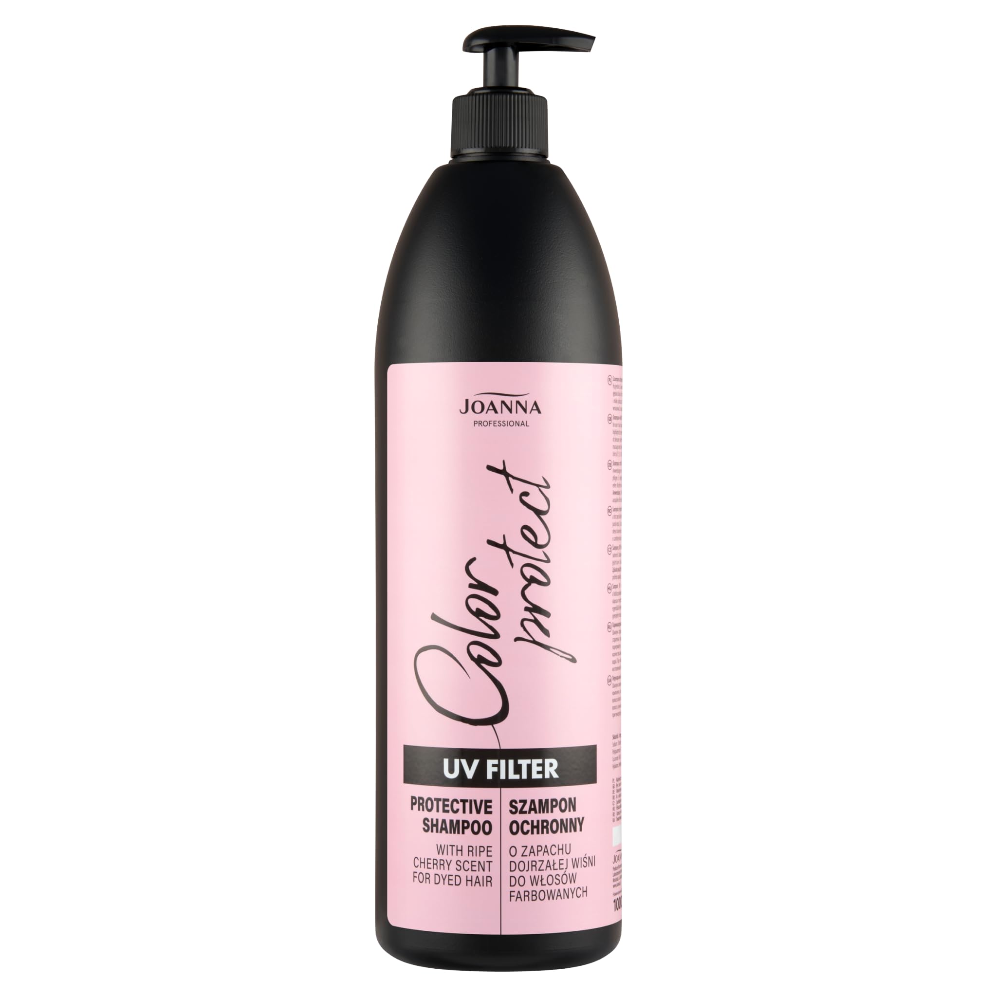 Joanna Professional UV Filter Hair Shampoo – Professional UV Protection Hair Care Products – Ripe Cherries Scent – Color-Safe Hair Products – Heat UV Protectant for Women - 1000 ml