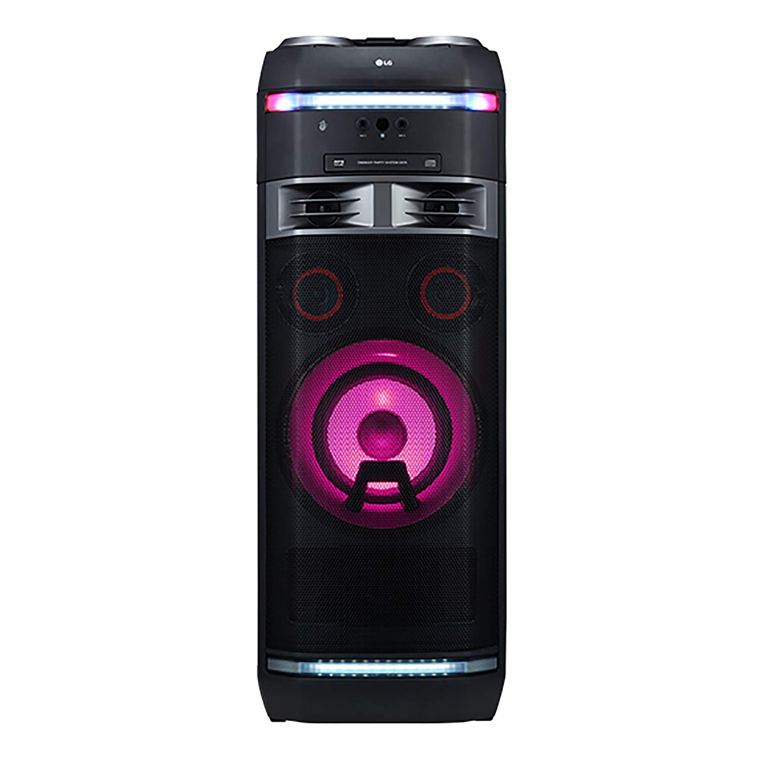 lg ok75 1000w bluetooth party system with karaoke & dj effects