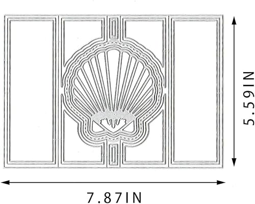 Miniatura 2 de Estivaux Troqueles con forma de tarjeta 3D para hacer tarjetas, forma rectangular, juego de troqueles de corte de tarjetas emergentes de concha,