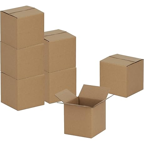 4x4x4 inches Kraft Corrugated Cardboard Shipping Boxes
