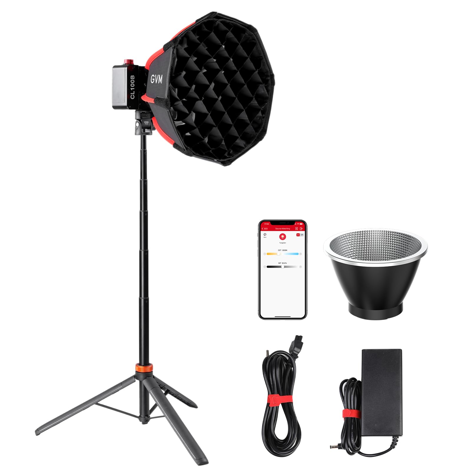 Photo 1 of GVM 100W Bi-Color COB LED Video Light Kit