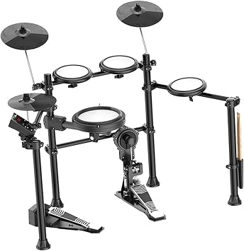 Portable Electronic Drum Kit for Beginners, Mesh Drum for Adult, Professional Electronic Drum Beginner Electronic Drum
