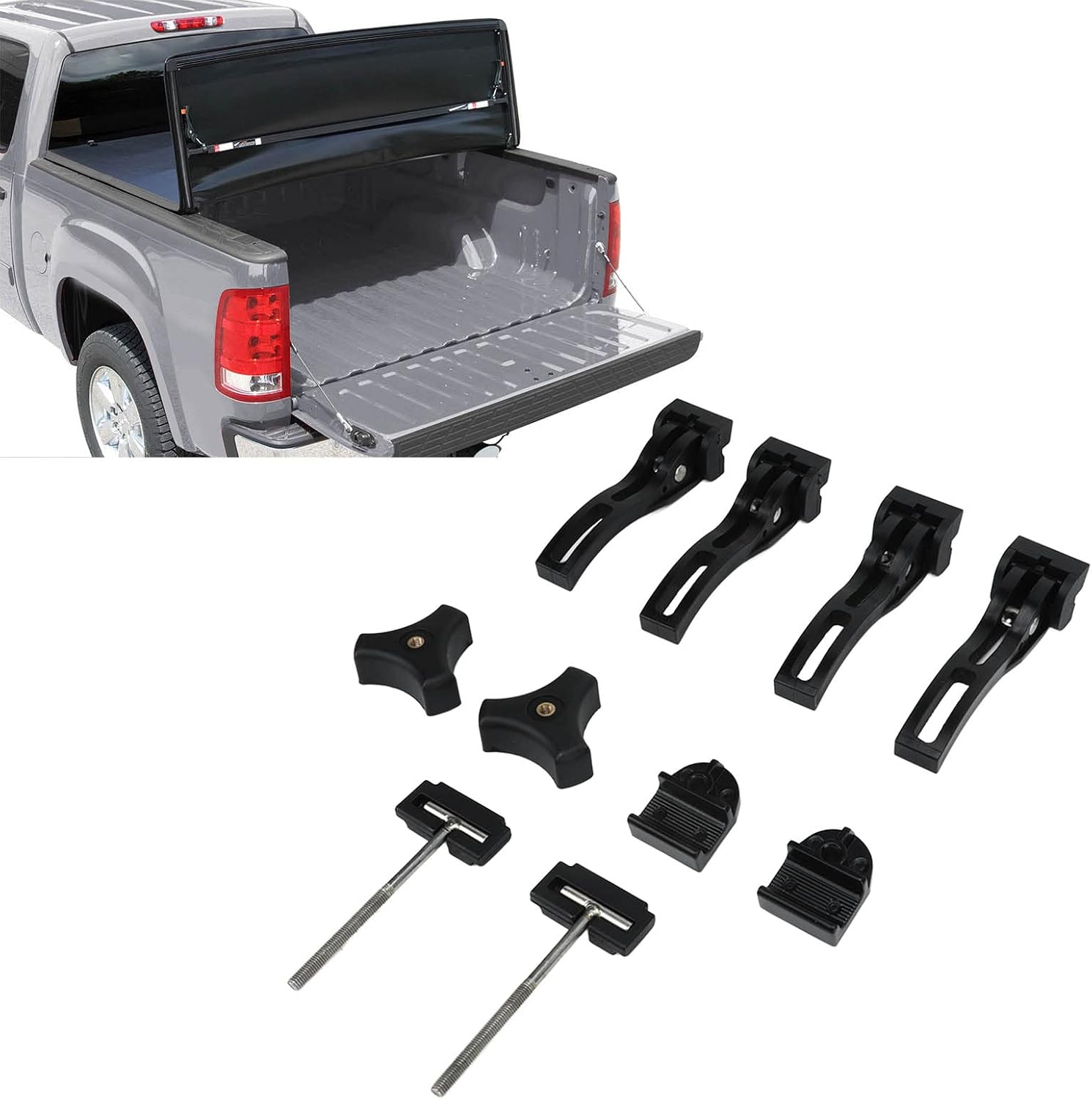 Tonneau Cover Clamp Set Tri Fold Tonneau Cover Clamp Kit Direct Replacement Universal Fitment for Tri Fold Tonneau Cover