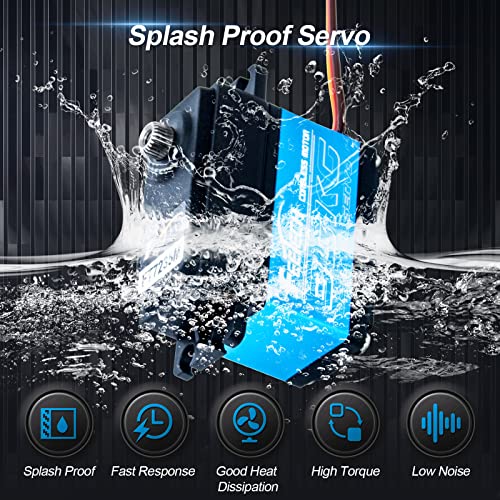 Feetech 35Kg Rc Servo Coreless Servo,High Torque Rc Steering Servo,Stainless Steel Gear Waterproof Aluminium Digital Servo For Robotic Diy 1/8 1/10 Rc Cars, Traxxs X4, Rc4Wd, Gtr And More (180°) #TOP3